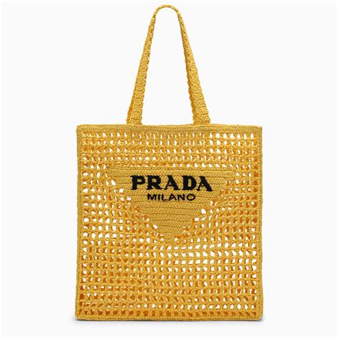 prada yellow crochet bag|prada crochet bag review.